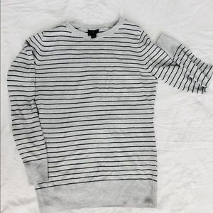 New Womens Grey Striped Sweater